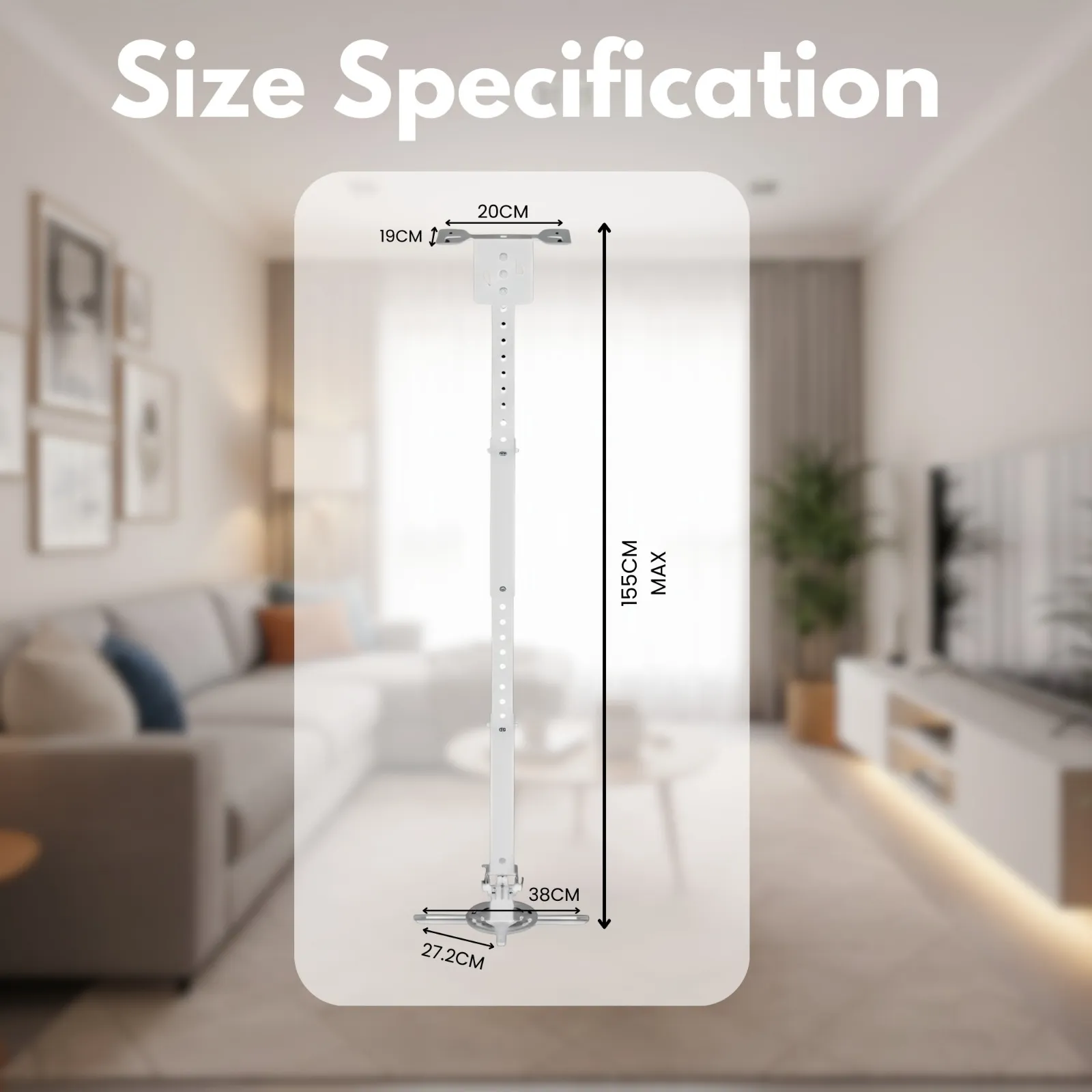 Projector Stand Ceiling Mount 5Ft (T718-4) view 5